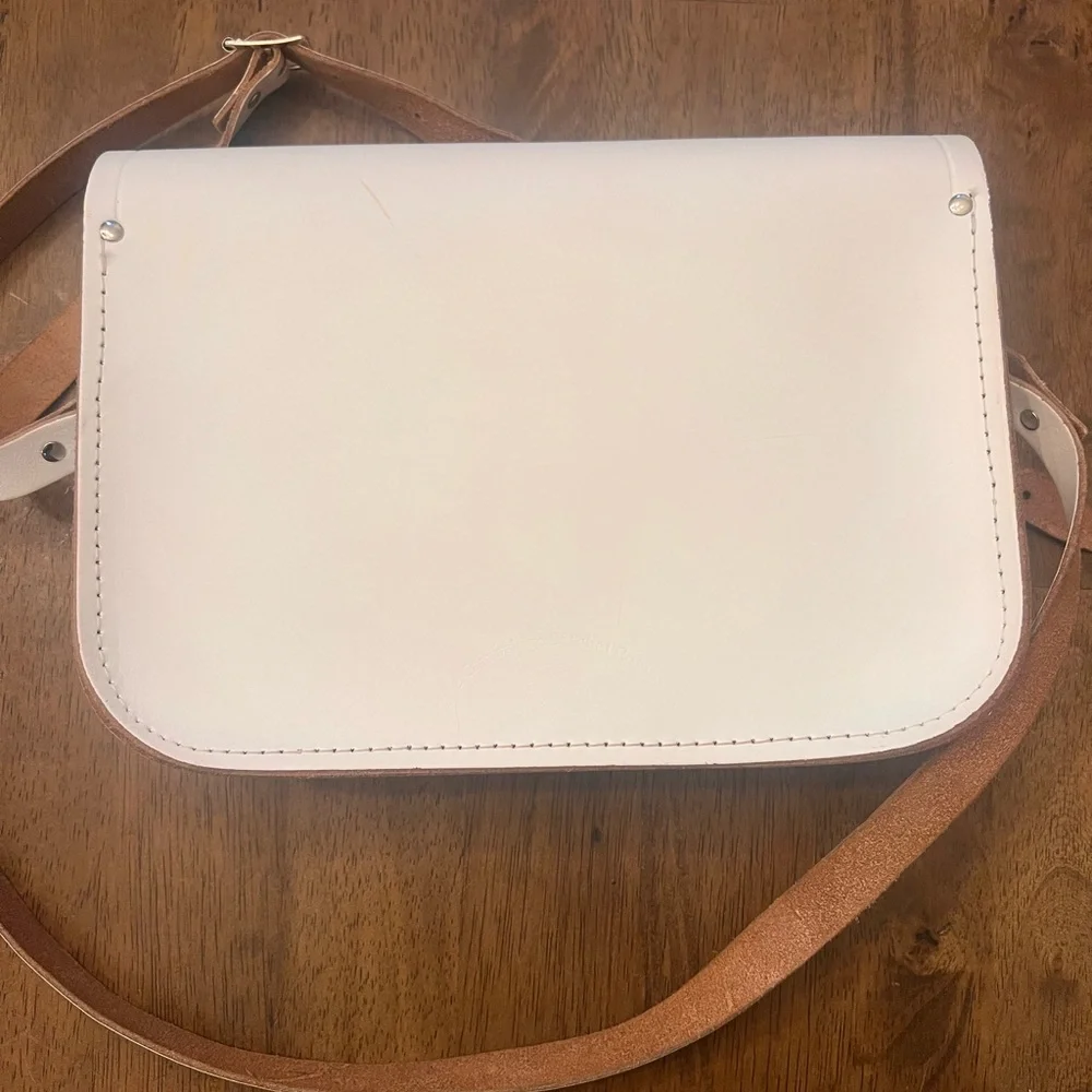 Cambridge Satchel Company White Leather Crossbody Satchel - Picture 2 of 14
